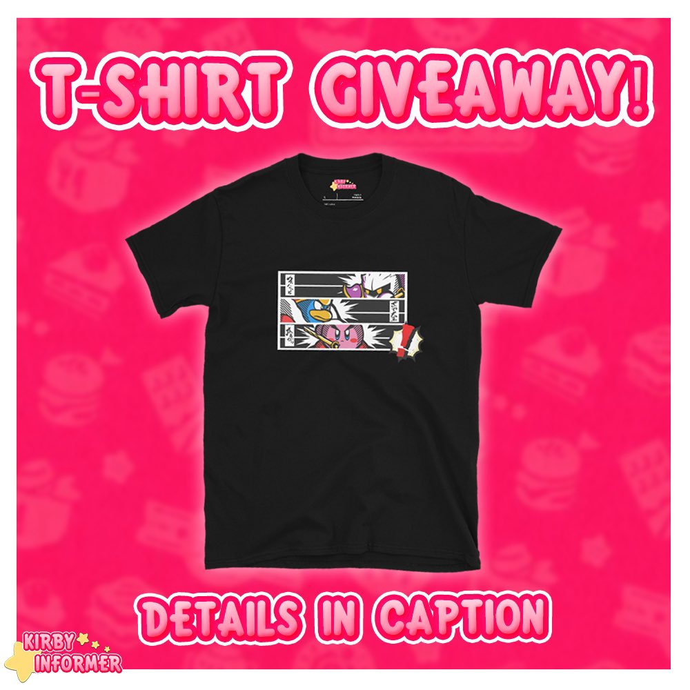 ⭐️ Kirby Informer Giveaway! ⭐️ To win one “The Pink Samurai” unisex t -shirt of your size choice, just follow the rules below! • Follow @KirbyInformer • Retweet this post! • For a bonus entry, tag a friend in the comments! Giveaway ends next Monday, March 18th! Good luck!