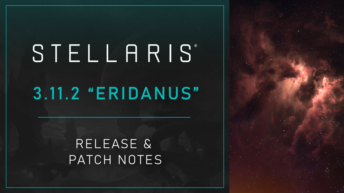 It's update day! 🥳 Our latest patch is now live and ready for download, fixing most (but not yet all) of the issues reported from the 'Eridanus' release. Read the release notes for the 3.11.2 patch on the Paradox forums: pdxint.at/4cdigzs