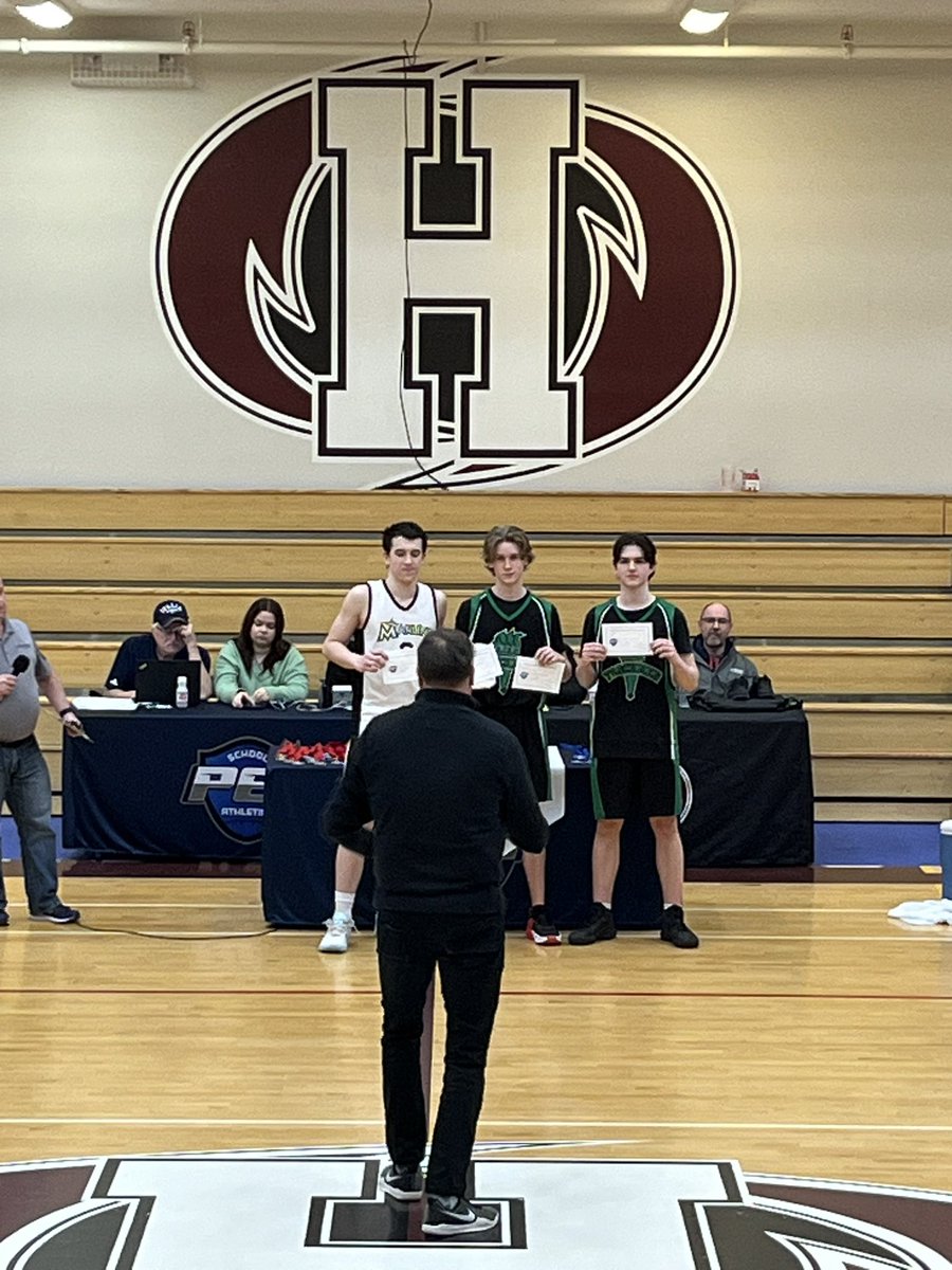 MVP and Playoff All-Star Tristan MacLeod. Playoff All-Star Nolan Cash. Missing is Game MVP Isaac Clark