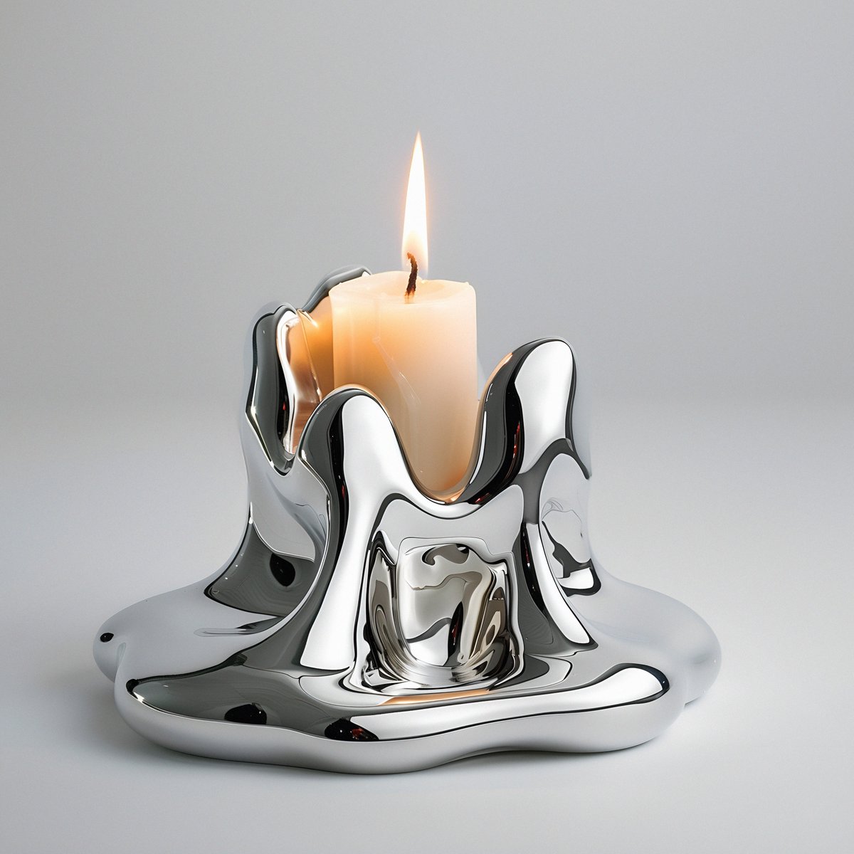 Melted Candle Holders🕯️

#candleholder #aiart #metal #design #home #melted #industrialdesign #productdesign #stablediffision #midjourney #adobephotoshop #product #industrial #candle