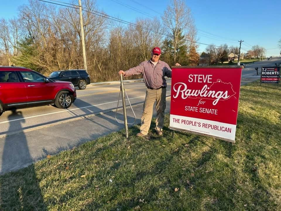Signs are going up again, this time for the May 21 Republican primary. The sign king, Bill Kunkel, is hard at work for me and other conservative Republican candidates. Bill, we couldn’t be more thankful!