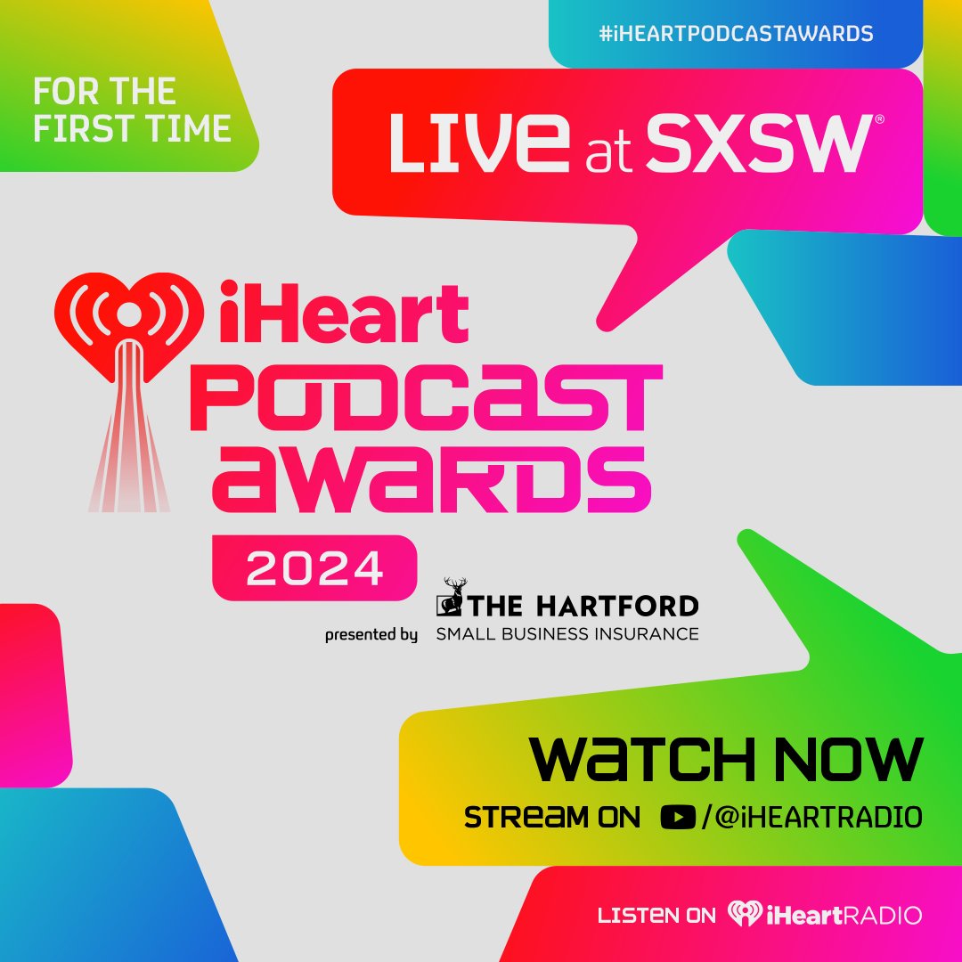 Live at @sxsw! 🏆 Watch our #iHeartPodcastAwards presented by @thehartford right now! ➡️ ihe.art/ZDZrGTr