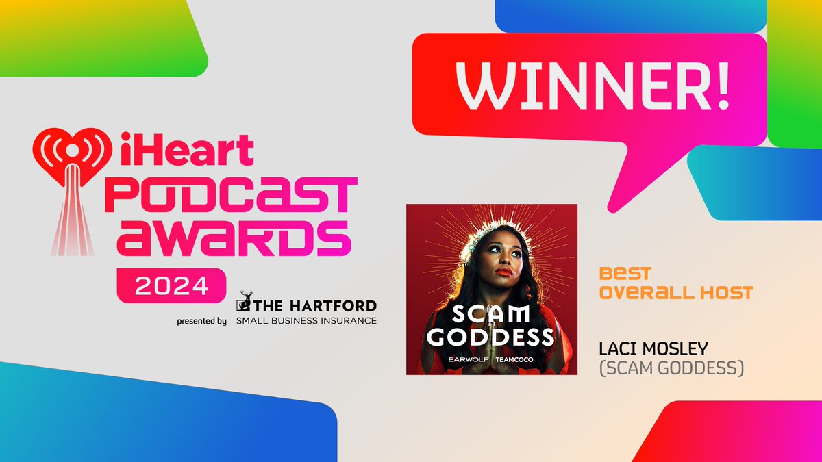 BEST OVERALL HOST WINNER: @DivaLaci! 👏

#iHeartPodcastAwards presented by @TheHartford live at @sxsw 

Watch now: YouTube.com/iHeartRadio