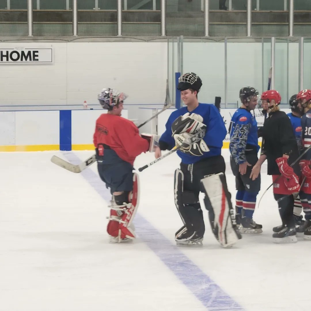 ECFDfire's tweet image. Prez Cody Oatway &amp;amp; Vice Josh Couture participated in the #GrenvilleOPP emergency services partners game vs. some skilled SGMHA players. Thanks to @TownofPrescott &amp;amp; Grenville OPP Mobile Community Response Team. Great time playing with members of @OPP_ER @PrescottFire @AugustaFire