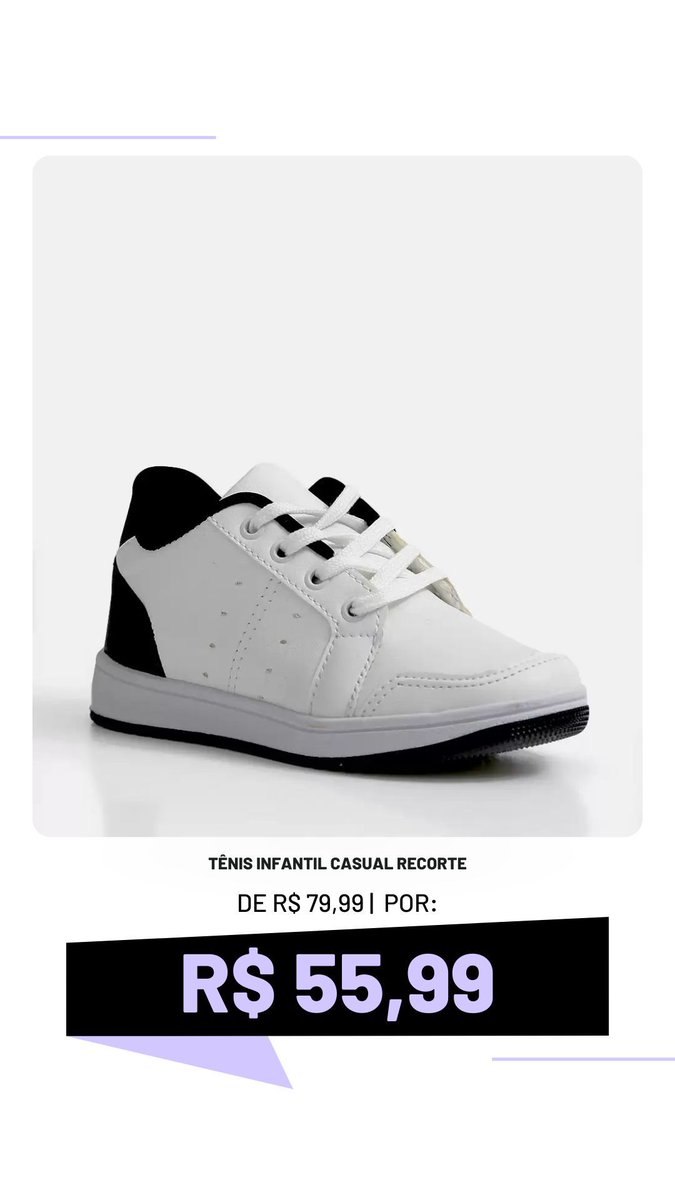 blogdoerick_'s tweet photo. #Oferta: Tênis Infantil Casual Recorte MR | De R$: 79,99 por R$: 55,99 na @voudemarisa https://t.co/ZqPReqkJM4 https://t.co/e4YNaazaDo