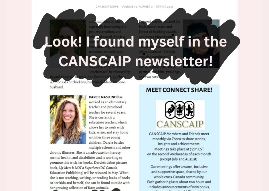 DarcieNaslund's tweet photo. I opened up my email today and found myself in the #canscaip newsletter. Why?
Because I am officially registered as a published member (almost). Wahoo! It might not seem like much but I was super excited when I saw it. #sorrynotsorry #canadianauthor #WritingCommunity https://t.co/sxSnqMMZme