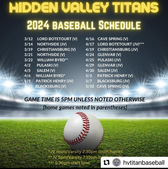 Hidden Valley Baseball tweet media