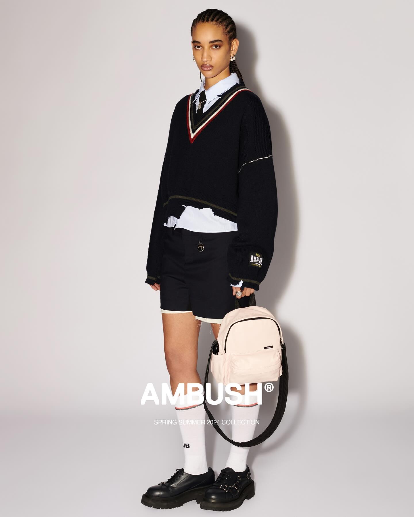 【AMBUSH】CROSSBODY BACKPACK Ambush Women's Backpack Crossbody Bag in Black Ambush
