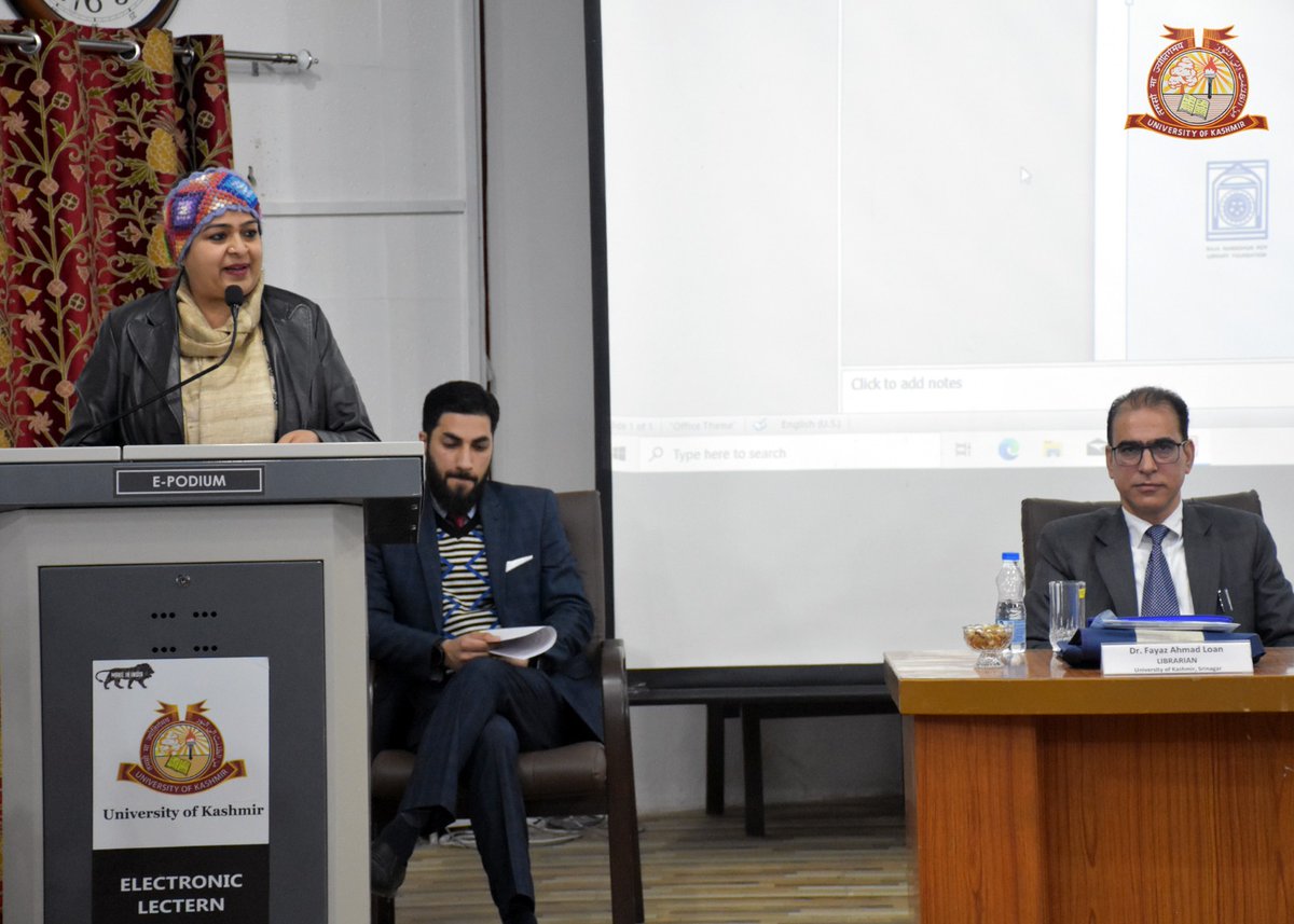 RrrlfKolkata's tweet photo. In the inaugural session of the Capacity Building Program of NML, which was started 11th March, Ms. @Mugdhareads was the Chief Guest. Among other dignitaries, Prof. B V Sharma,DG,RRRLF, Dr. Fayaz Lone, Librarian, @UoKashmir were present. The program will continue till 15th March. https://t.co/lfSnK7oX1V