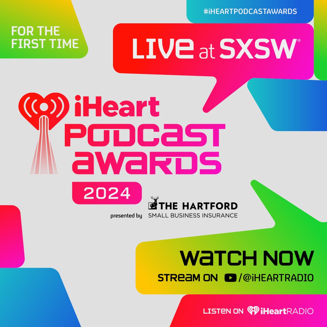 Live at @sxsw! 🏆 Watch our #iHeartPodcastAwards presented by @thehartford right now! ➡️ ihe.art/buoOHKr
