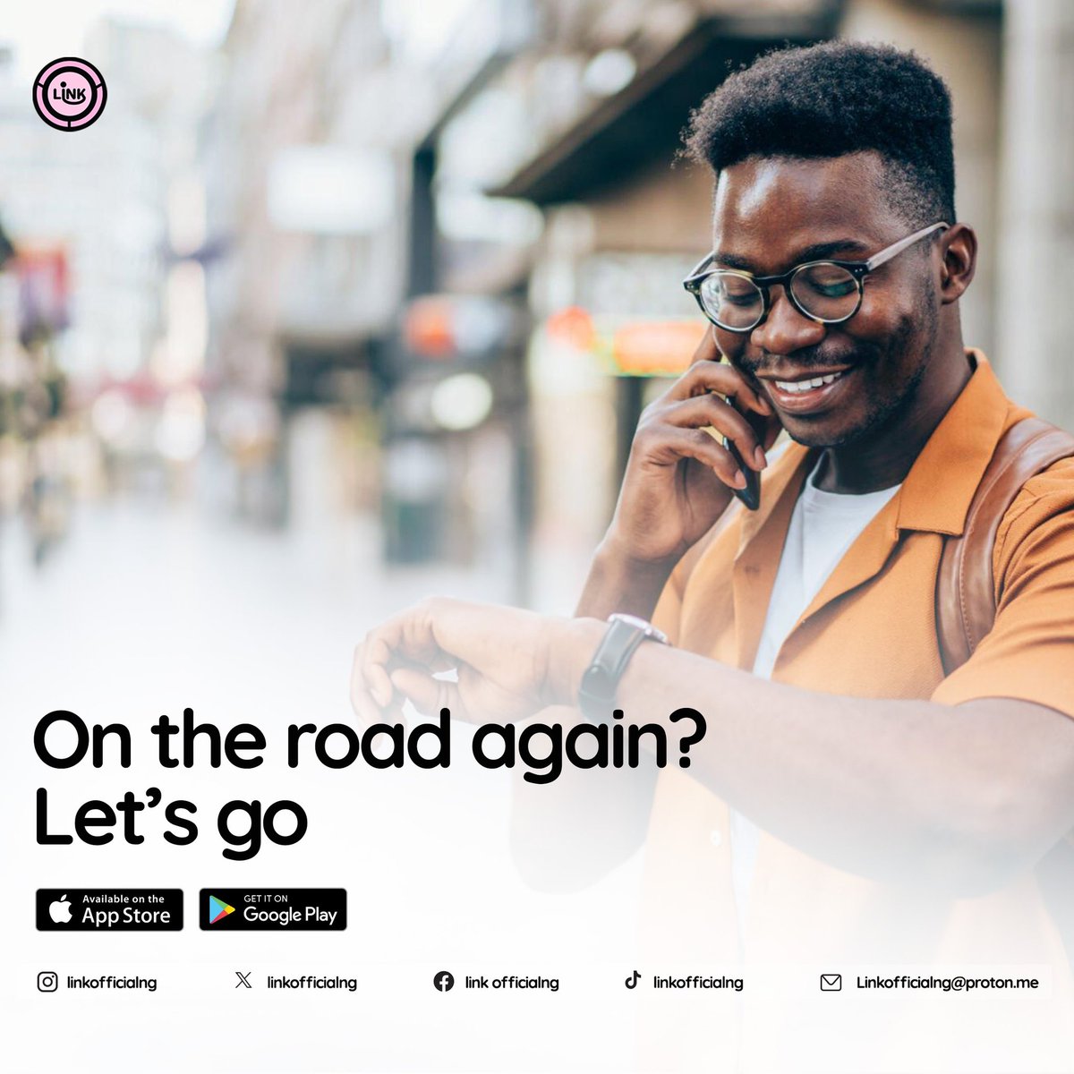 Ready to hit the road? With Link, your next journey is just a tap away. Experience convenience, safety, and comfort in every ride. Our app is available for download in the store, making your travel easy and stress free. For more info, check our website link is the bio. #ride