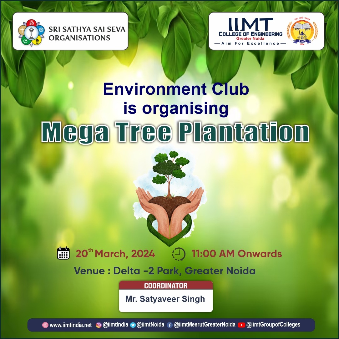 iimtnoida's tweet photo. 🌿 Our Environment Club is gearing up for a Mega Tree Plantation event, and we want YOU to be a part of it! 🌿
.
https://t.co/UOh7RIbr6l
Call Us: 9520886860
.
#IIMTGreaterNoida #IIMTDelhiNCR #IIMTIndia
#MegaTreePlantation #GreenRevolution #Sustainability #EnvironmentClub https://t.co/FTXupb4nLG