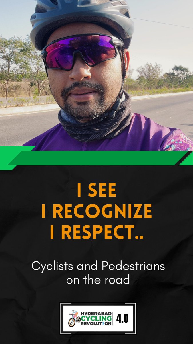 HydcyclingRev's tweet photo. I see 
I recognise
I respect
Cyclist &amp; Pedestrian 🚸 on Road
#HyderabadCyclingRevolution
@Makinaction0310

@sselvan @BYCS_org @Ravi_1836 @TelanganaCMO @HMDA_Gov @md_hgcl @CommissionrGHMC @pedestrianspace @ErikSolheim @CYBTRAFFIC @HYDTP @RCKTRAFFIC @HYDTrafficMan @Team_Road_Squad https://t.co/1S8DfGDJLu