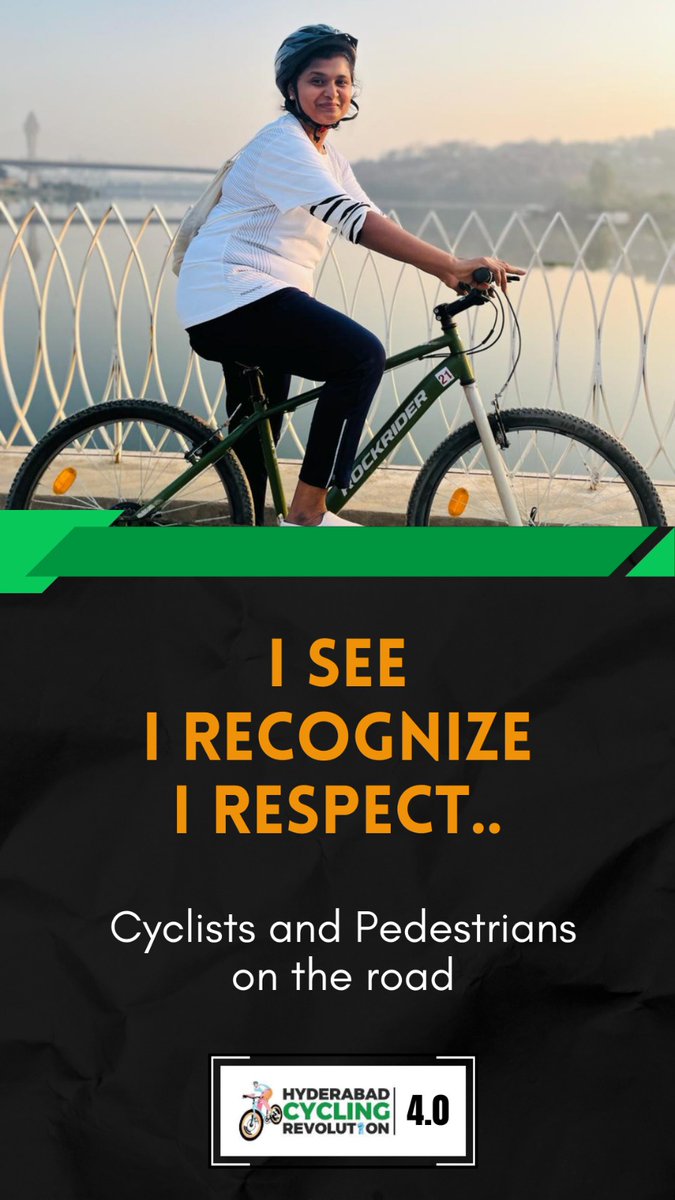 HydcyclingRev's tweet photo. I see 
I recognise
I respect
Cyclist &amp; Pedestrian 🚸 on Road
#HyderabadCyclingRevolution
@Makinaction0310

@sselvan @BYCS_org @Ravi_1836 @TelanganaCMO @HMDA_Gov @md_hgcl @CommissionrGHMC @pedestrianspace @ErikSolheim @CYBTRAFFIC @HYDTP @RCKTRAFFIC @HYDTrafficMan @Team_Road_Squad https://t.co/1S8DfGDJLu