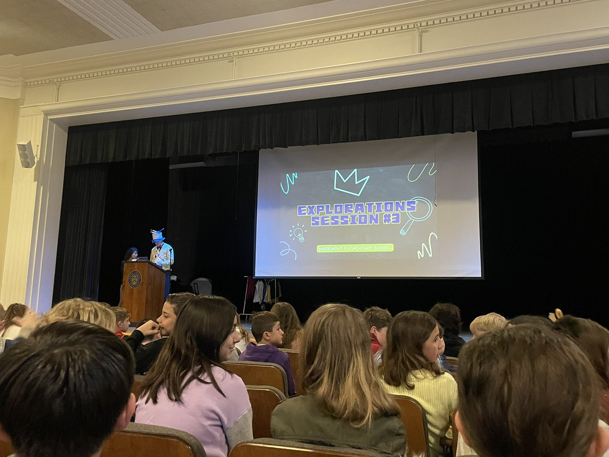 ME_fifthgrade's tweet photo. Happy birthday Mr. Prater and happy Explorations showcase! In true Mr. Prater fashion, he led a fun-filled showcase for our 5th and 6th graders in his birthday sash and hat 🥳 https://t.co/klVEPAhoH3