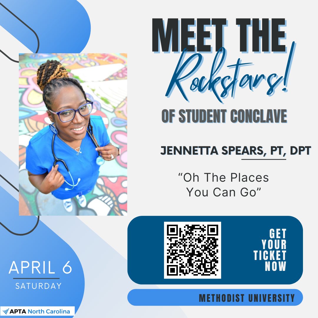APTANCSSIG's tweet photo. Happy Membership Monday! Meet Dr. Jennetta Spears. We are so excited to learn from her at this year’s Student Conclave! #MembershipMonday

If you have not registered for Conclave, click on the link in our bio! https://t.co/xnpK0NMi9Q
