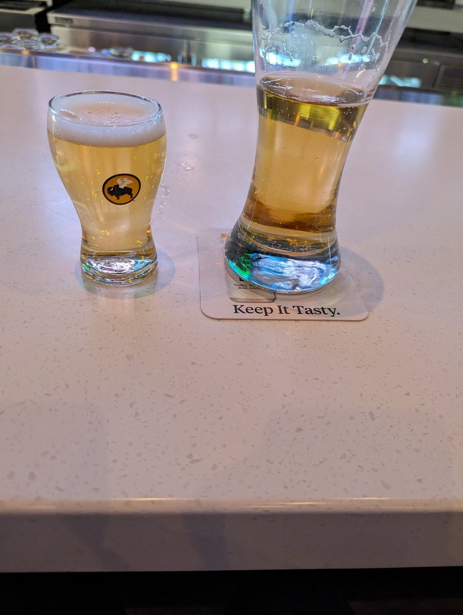 Busch Light (in small sample glass) vs. Coors Light (my usual). 🤔 Taste test comparison! 😅😁