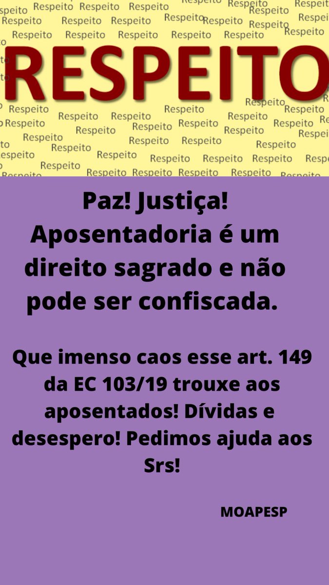 Celina36590198's tweet photo. #RespeitemAposentados https://t.co/5DUaySjJB2