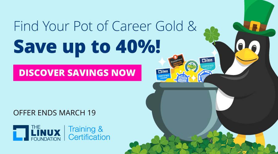 ✨Upgrade your skills, upgrade your career✨

Get 40% off Linux Foundation courses &amp; certifications!

👉 Link to claim offer: lnkd.in/gGKvu8cy

#linuxfoundation #linux #itcareers #careerdevelopment #skills #ittraining #AI #machinelearning #blockchain #cloud #cybersecurity
