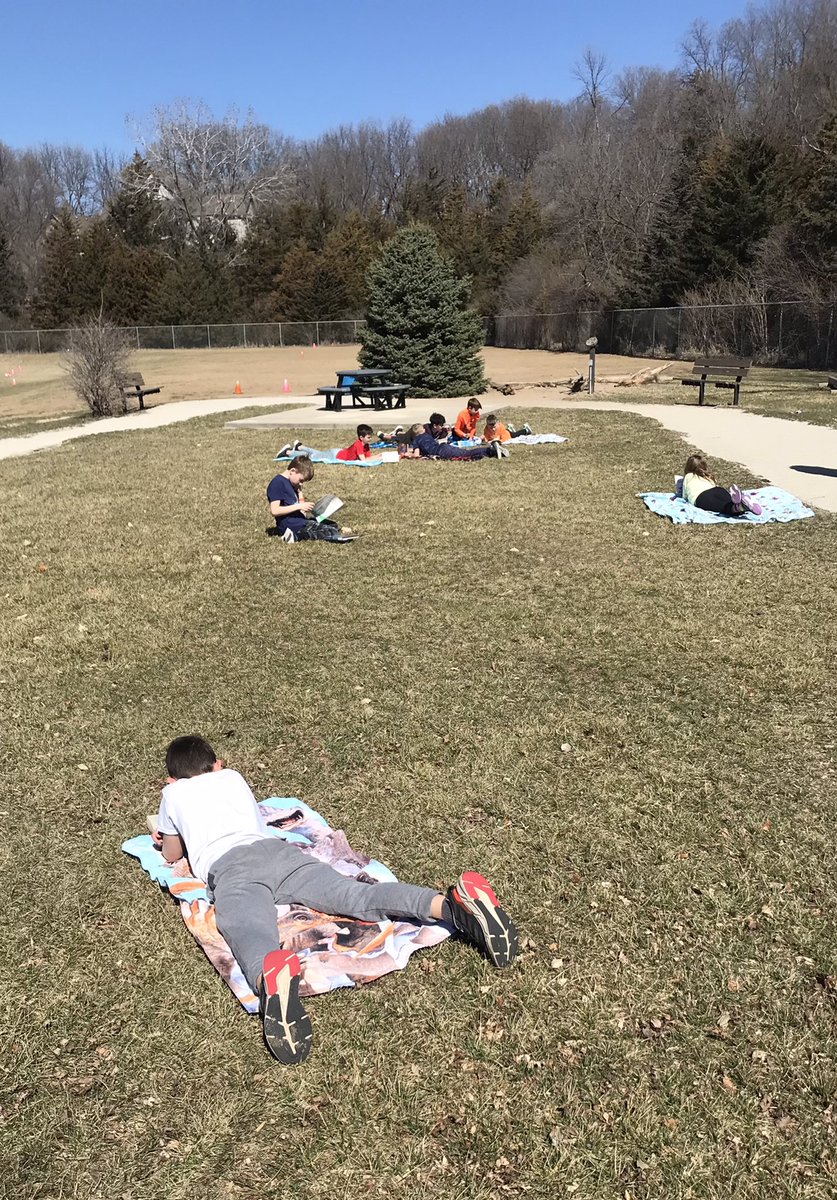 Free choice reading in the Outdoor Classroom today! Bring on the sunshine! 🌞
