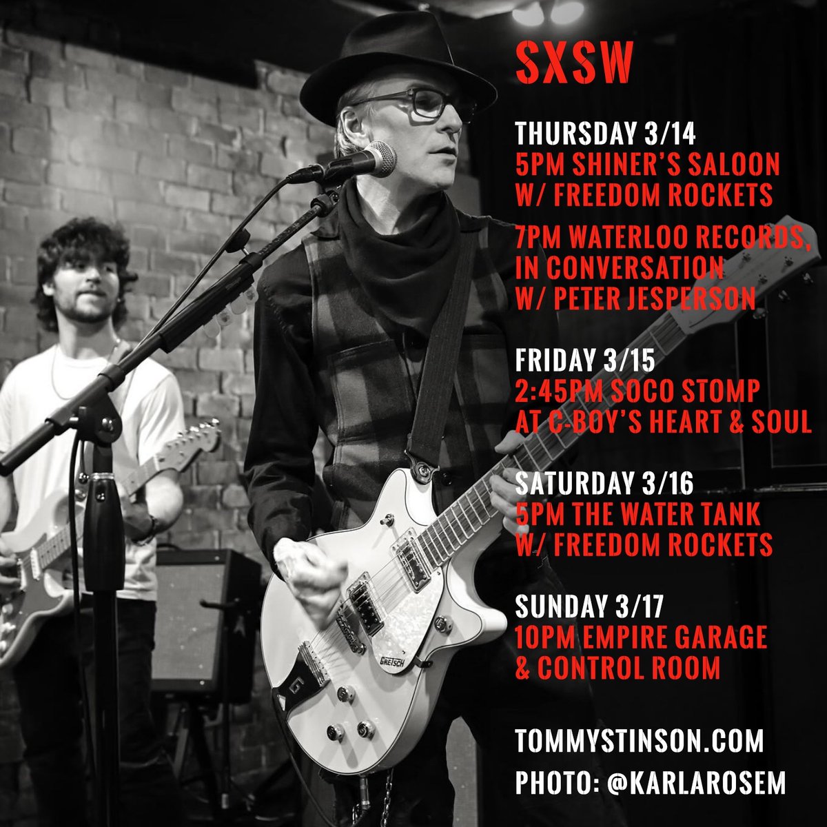 where Tommy will be this week at SXSW