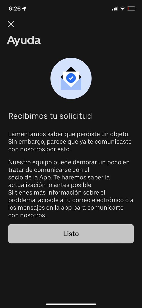 ade_kt's tweet photo. Ey @Uber_MEX me apoyan 

Ya que sus instrucciones no funcionan tal cual

Olvide mis llaves 😔 y me dicen que el socio si me las devuelve pero que tengo que marcarle a través de la app pero cuando sigo los pasos me sale lo de la imagen 2 https://t.co/UfqXJKyIap