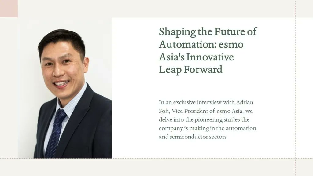 IAA_Asia's tweet photo. ✨Exclusive Interview: Adrian Soh, Vice President of esmo Asia, shares the pioneering strides the company is making in the automation and semiconductor sectors👉https://t.co/8dCXZAtniP

#automationsolutions #semiconductorindustry #Engineering #marineremanufacturing #Innovations https://t.co/qonJv31Glg