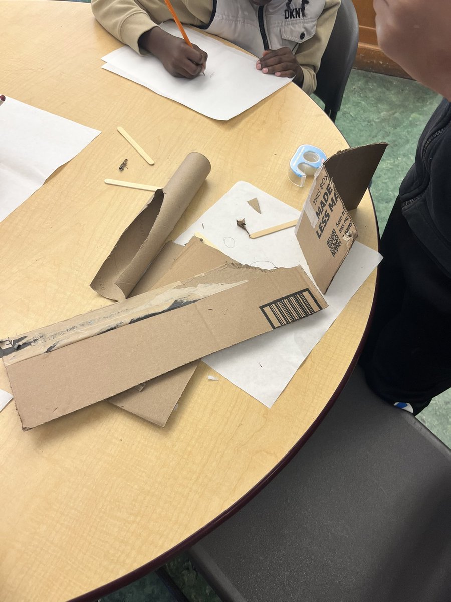 We read “Whoosh!” the story of Lonnie Johnson, &amp; invented our own toys &amp; built prototypes. 

“Are you the art teacher now?”
“This is a library! You’re just supposed to read books!”
“Wait…can we take these home?”
“Can I come back and finish?”

Y’all. Welcome to the new world. 😂