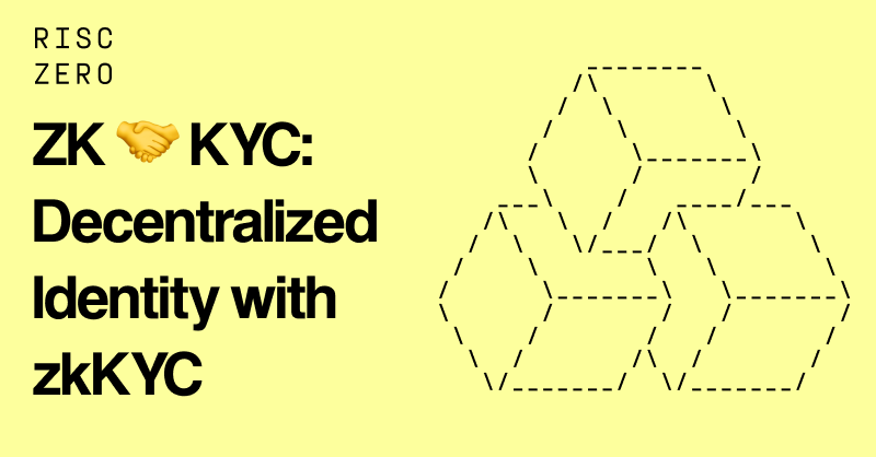 Our latest demo, built using the RISC Zero zkVM, unlocks identity for Web3:

✅ Prove &amp; mint your identity as a soulbound NFT

✅ Maintain on-chain privacy, stay compliant

✅ Links Web2 authentication with Web3 for easy implementation

Start building ▶️ r0.link/zkKYC