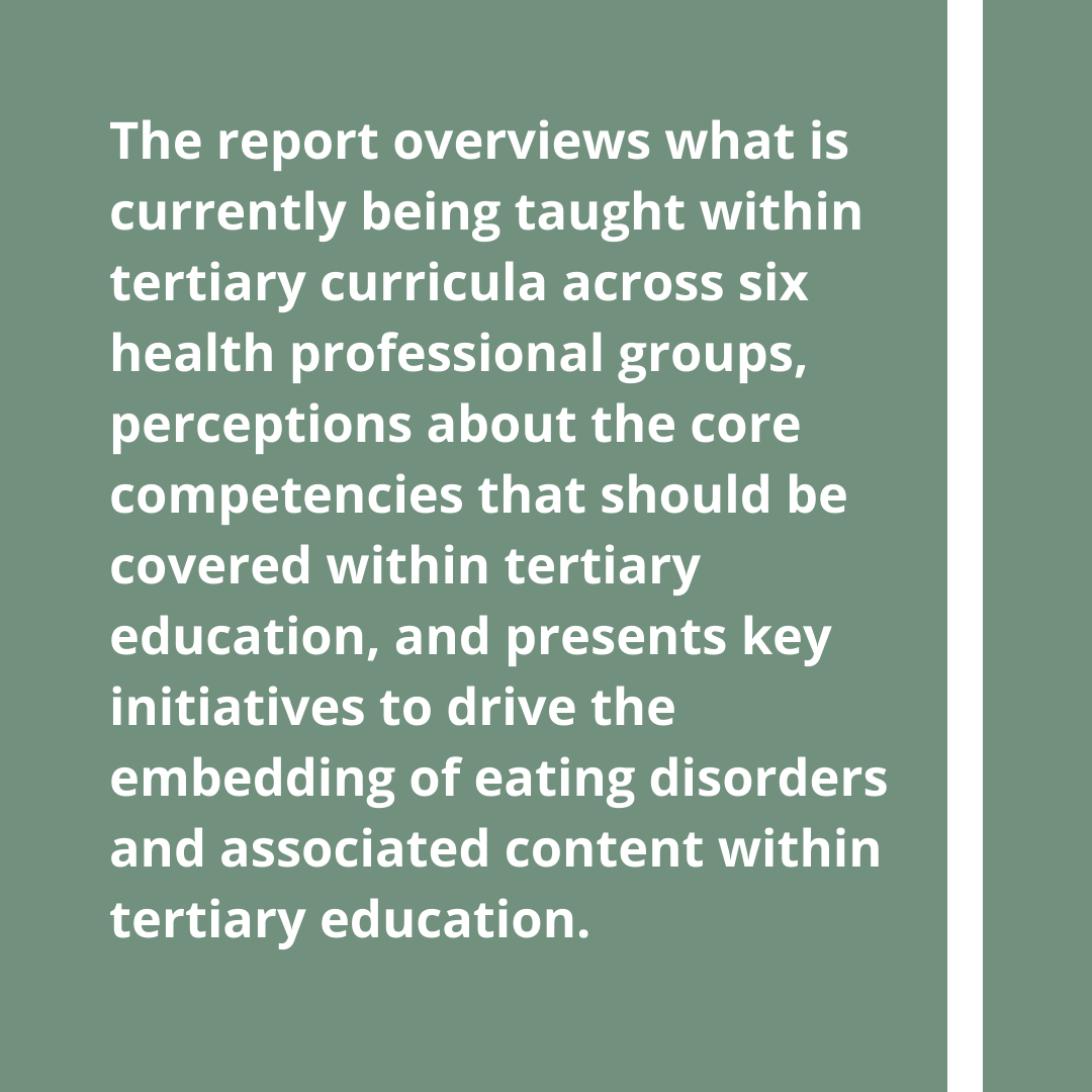 📣 NEDC has launched a new report: Eating Disorders Training in Tertiary Education Scoping Review and Recommendations. 🔗 For more information and to access the report, go to bit.ly/ED-in-Tertiary
