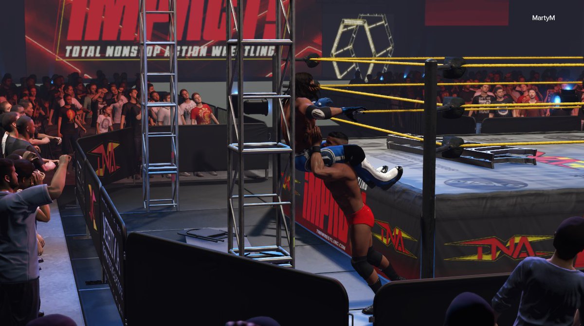 PrinceMartyM's tweet photo. TNA 2024 WITH THE ULTIMATE X MATCH IS NOW AVAILABLE ON #WWE2K24 COMMUNITY CREATIONS!!

TAGS: MARTYM, ULTIMATEX, TNA

COLLABORATION WITH @Valoween 

REUPLOADABLE SO MAKE YOUR OWN SHOWS ASWELL! ENJOY:)) https://t.co/sZcPzU6pV1