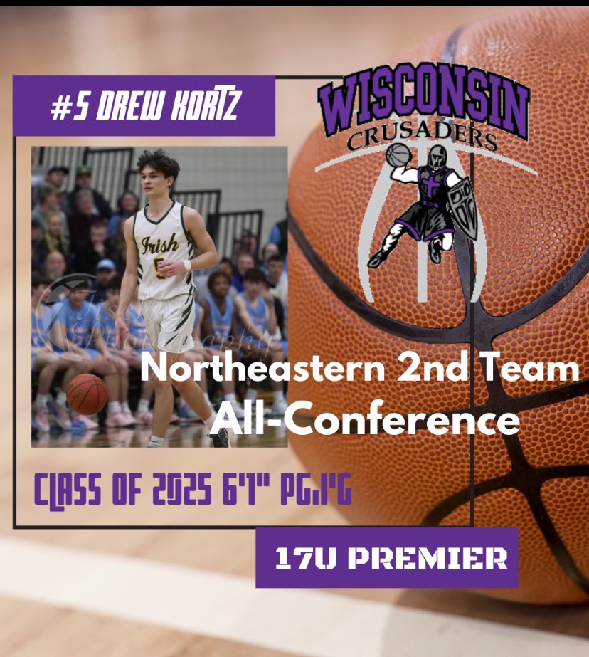@DrewKortz 6’1” PG/G C/O 25’ of @FreedomBoysBB had an outstanding junior season named to the 2nd team of the Northeastern Conference-14.7 pts and 4.4 assists per outing! @PrepHoops_WI @PHCircuit @RyanJamesMN @ny2labasketball @WisBBYearbook @ny2lasports #GoSaders