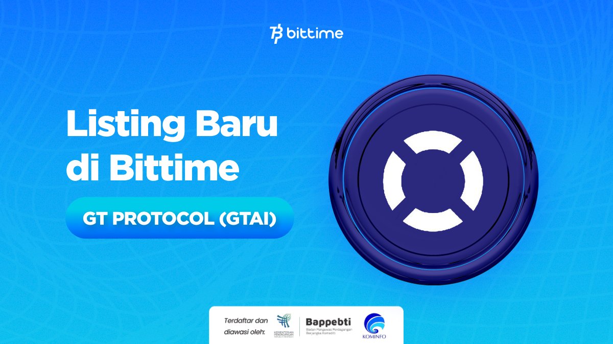 bittimexchange's tweet photo. Hi Bittimers,
Bittime telah melisting GT Protocol (GTAI). Trading sudah tersedia hari ini pada tanggal 12 Maret 2024.

Detail listing:
▪️Coin: GTAI
▪️Trading dibuka: 12 Maret 2024
▪️Trading Pairs: GTAI/IDR

Selengkapnya: https://t.co/tDqmKg74G6

#Bittime #BittimeListing #GTAI https://t.co/8tZRaAEEN3