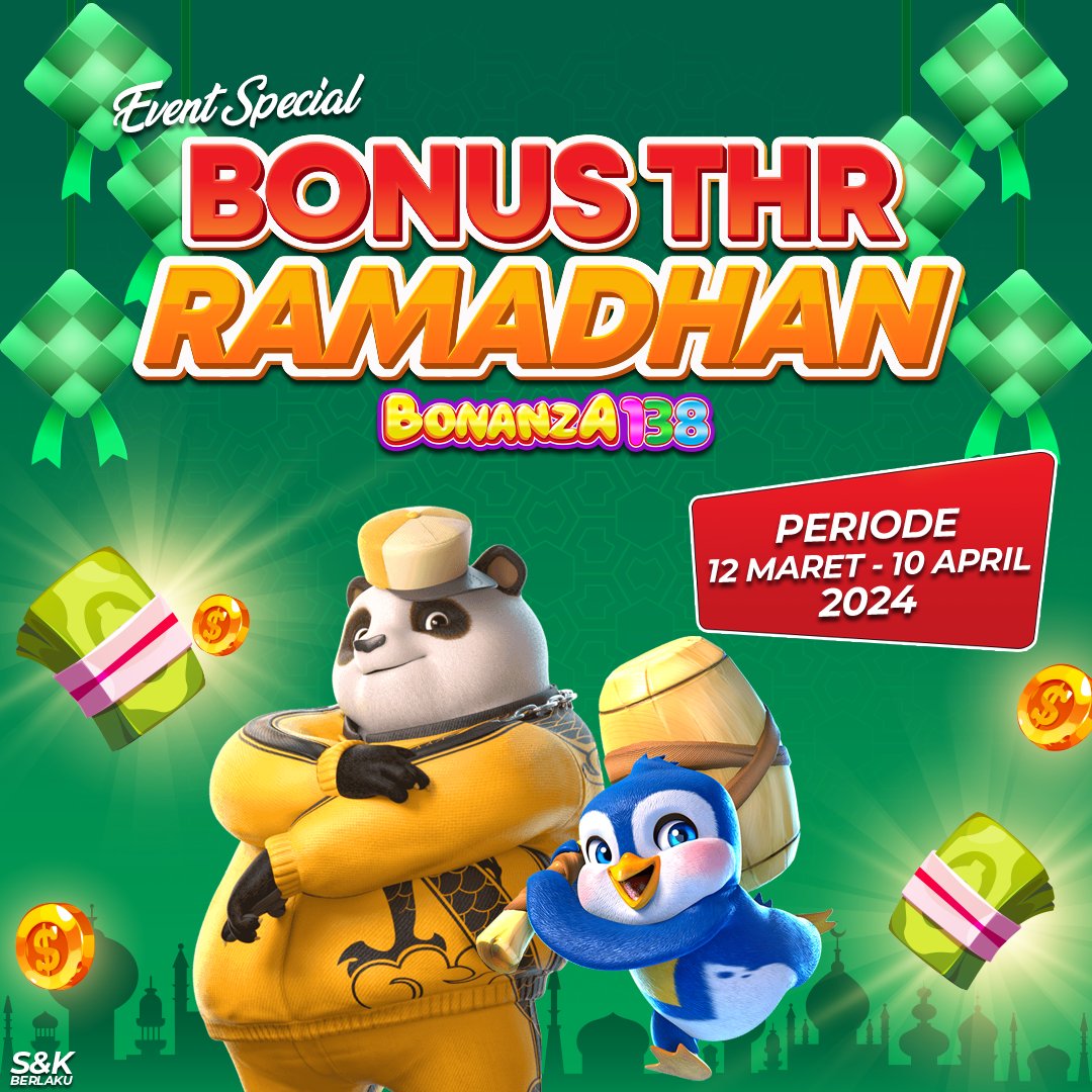 b138official's tweet photo. Menyambut bulan Ramadhan 2024, Bonanza138 menghadirkan special event untuk Anda semua, yaitu Bonus THR Ramadhan.

Untuk info selengkapnya, silakan hubungi tim bantuan via LiveChat/WhatsApp.

#Bonanza138 #BonusTHRRamadhan #Ramadhan2024 #MarhabanYaRamadhan https://t.co/UrTfBk6Ap6