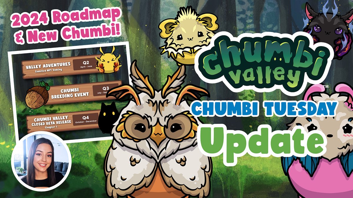 🌲 CHUMBI TUESDAY 🌲 Hey Chumbi Gang! 🥰 It is time for our Chumbi Tuesday fortnightly video by our Co-Founder Nikki AKA Chumbi Girl! 📌 Watch here: youtu.be/ecIypFg1TZc #artworks #games #Web3 #artists #Crypto #NFT #indiegamedev #NFTArts #rpg #Chumbi #chumbituesday