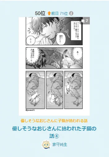 支部の漫画、今日は、ルーキーランキング第50位、女性に人気第148位、デイリーランキング第226位、男性に人気第435位でした☆たくさんありがとうございます('ω`) 