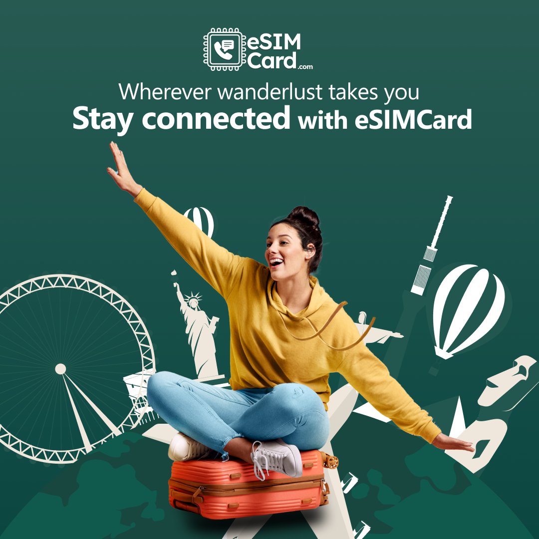 Global Connectivity, Simplified: Explore the World with eSIMCard esimcard.com #traveltech #esimcard #alwaysconnected #nomadiclifewithkids