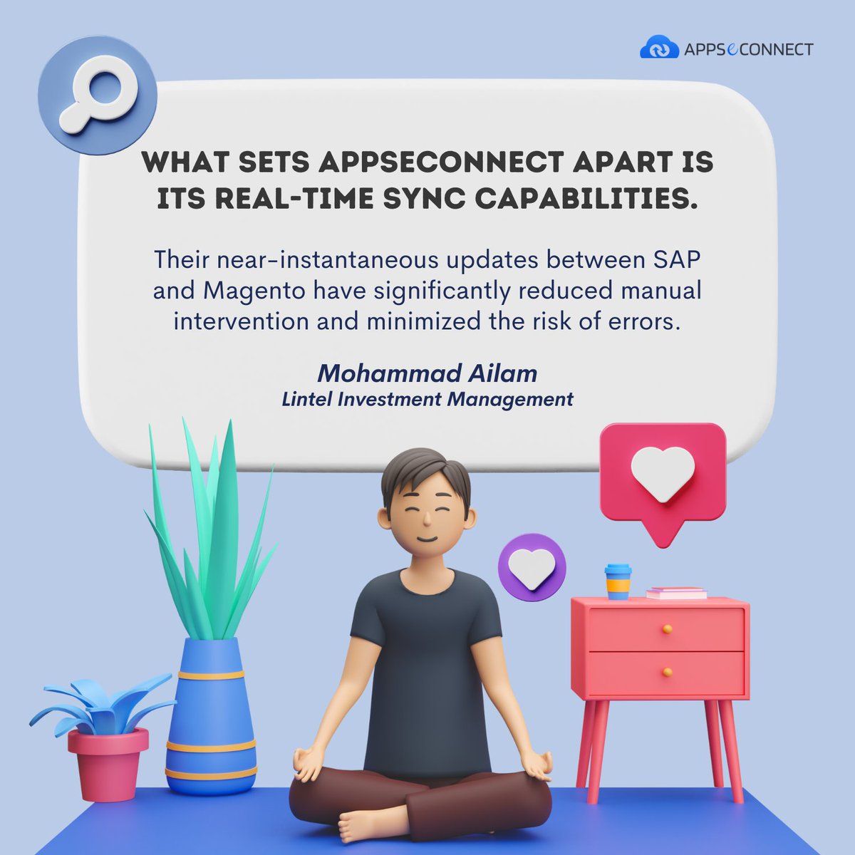 appseconnect's tweet image. Imagine the tranquility of having all your processes automated!🧘🏻‍♀️

Check out how Lintel Investment Management harnessed #APPSeCONNECT&apos;s real-time sync capabilities, for integrating #SAP and #Magento, slashing manual efforts and boosting accuracy. 🎯