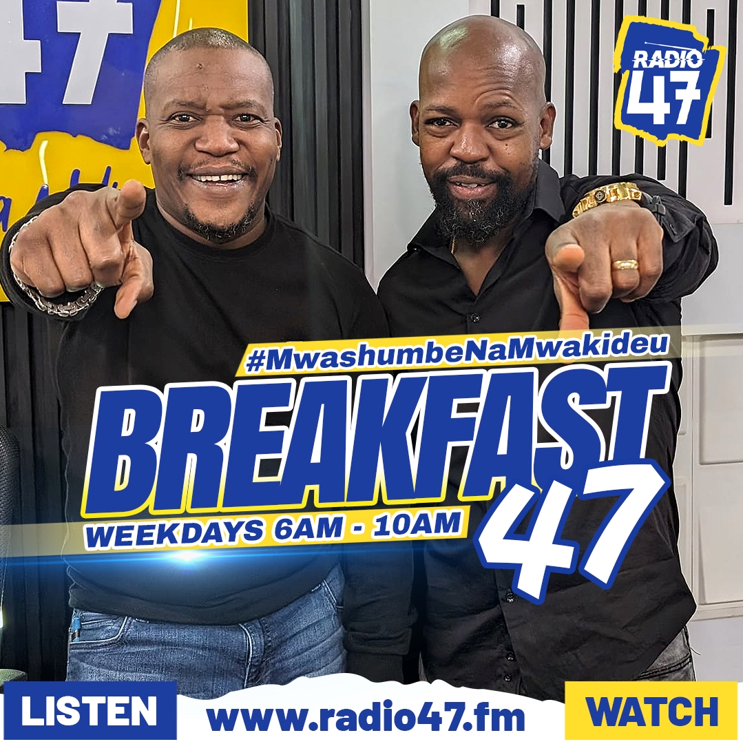 Uko ndani ya Breakfast47 on @Radio47KE na The Big Boyz of Radio! Hashtag ni moja tu ☝#MwashumbeNaMwakideu
