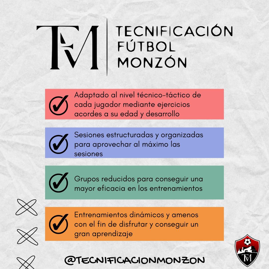 Con la tecnificación y el perfeccionamiento en fútbol se pretende reforzar y potenciar las habilidades técnicas individuales que mejoren la calidad futbolística del jugador, con el objetivo de dotarle de mejores recursos técnicos para ser más eficaces dentro del juego colectivo.