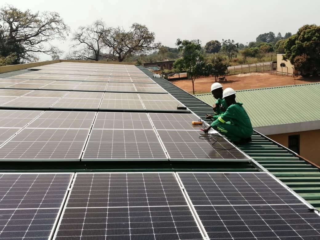 Allintrade's tweet photo. Project Update!🌞Exciting news from our team! 🏥 We are thrilled to announce the successful commissioning of a 60kWp solar PV system at AyikoHospital in Northern Uganda. This project marks a significant step towards enhancing healthcare services in the region.@Rotary 🤝 https://t.co/v7nwMiKMV7