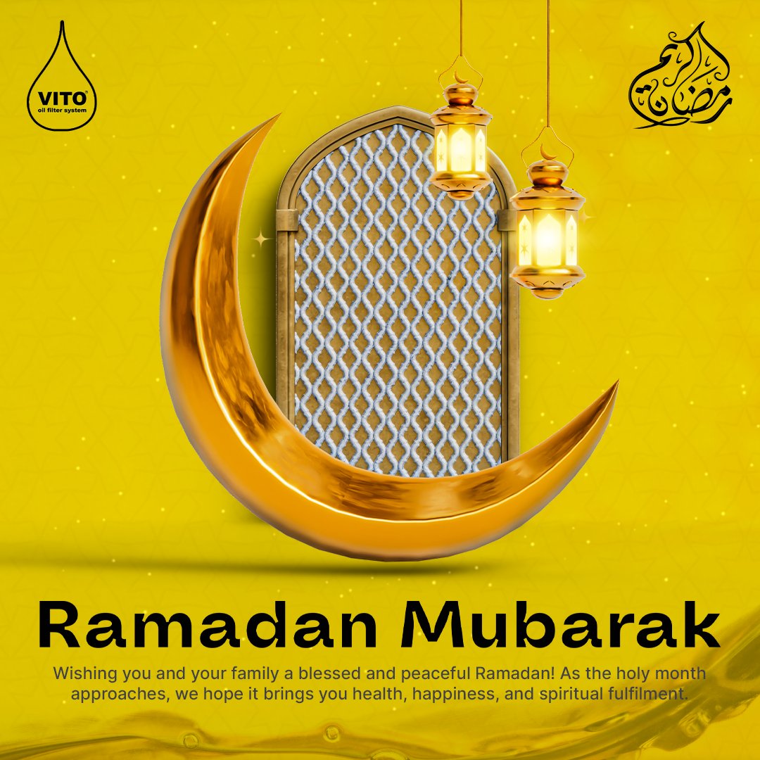 Ramadan Kareem! 🌟

May this holy month be a time of immense spiritual growth, forgiveness, and blessings from Allah (SWT). Ameen!

#vitofilters #vitomiddleeast #oilfilters #kitchen #fryingoil #cooking #ramadankareem #Ramadan #dubaiuae #dubai