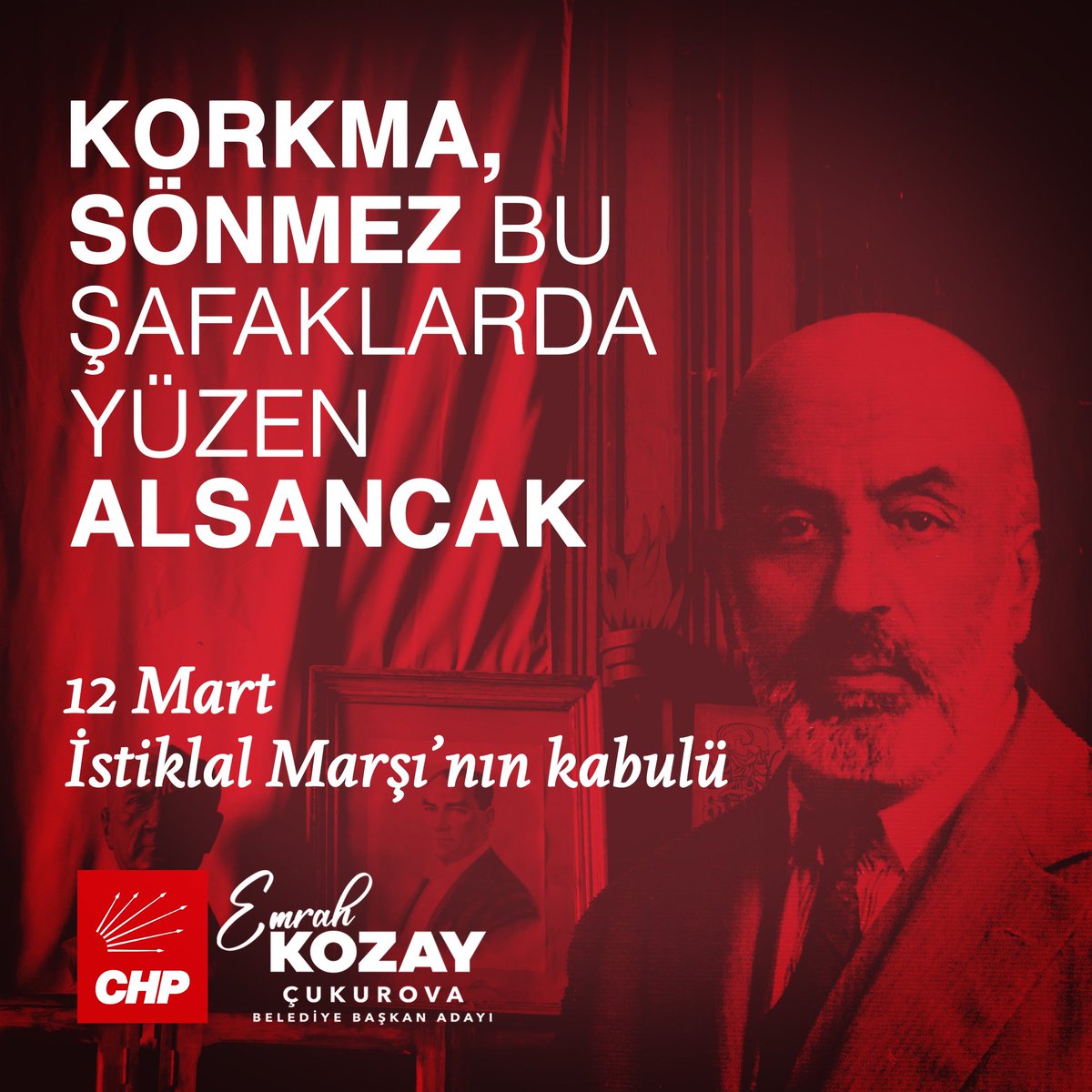 emrahkozay01's tweet image. Bağımsızlığımızın simgesi İstiklal Marşımızın kabulünün 103. Yılını kutluyor, Vatan Şairimiz #MehmetAkifERSOY’u, Önderimiz Mustafa Kemal Atatürk’ü ve kahraman şehitlerimizi rahmetle ve minnetle anıyorum.

#Türkiye #Cumhuriyet #CHP #Atatürk #Bağımsızlık #İstiklal #Marşı #Vatan…