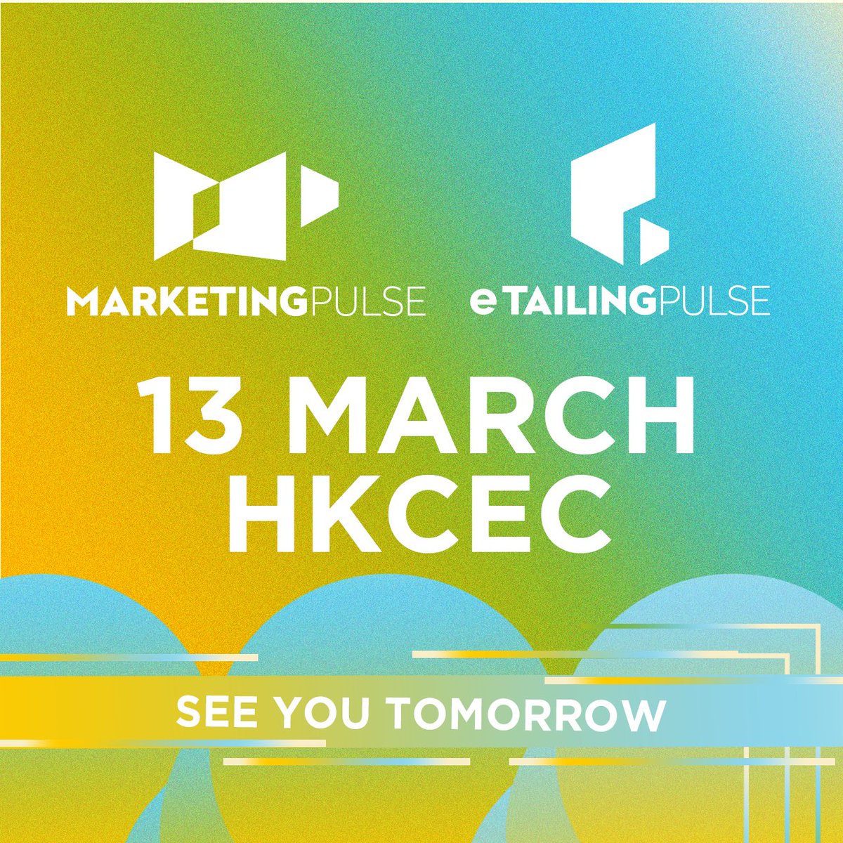 hktdc's tweet photo. Join us tomorrow at HKCEC for #MarketingPulse X #eTailingPulse, where some 80 international brand #marketing and #ecommerce elites will gather to #envisionthenextlevel of marketing and explore global market trends. Register now: https://t.co/Oz1C47OPZq https://t.co/zsUkaqbBUB