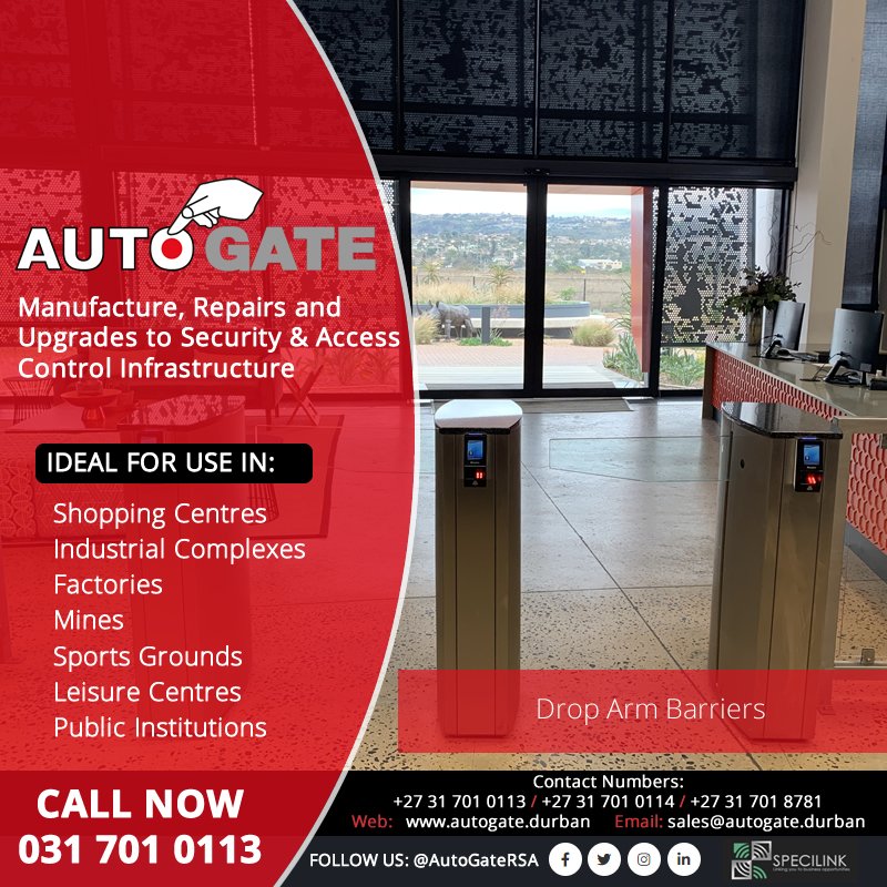 AutoGateRSA's tweet image. Drop Arm Barriers, control access in and out of office blocks and is ideal for guarded lobbies and reception areas.