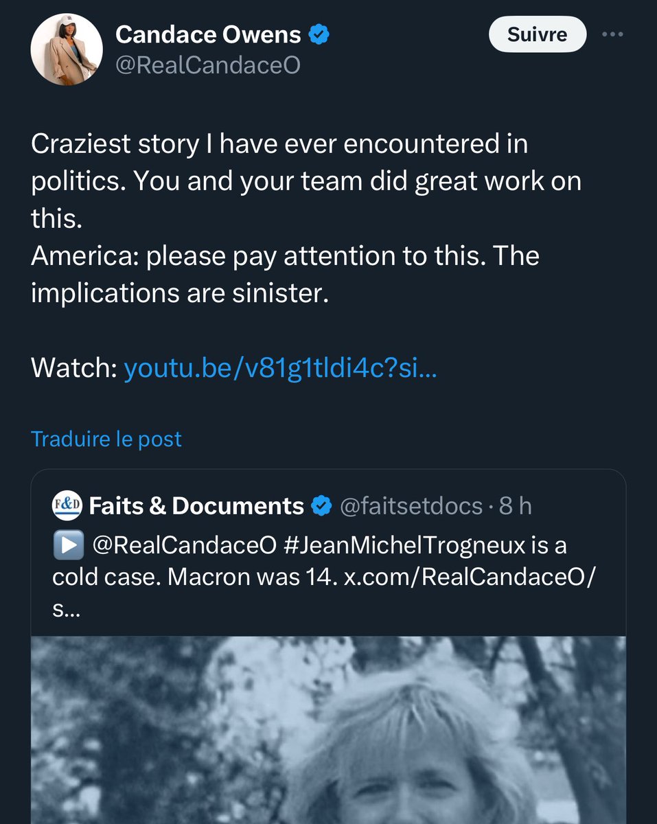 La complosphère d’extrême droite US s’empare du délire transphobe autour de Brigitte Macron. Ce qui en retour électrise notre complosphère bien de chez nous. Grosse chambre d’écho à venir.