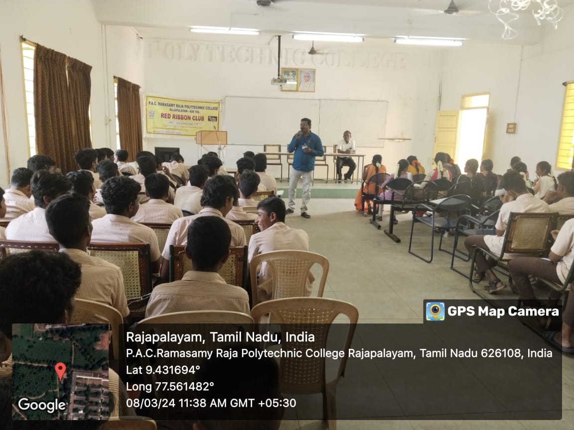 tansacs's tweet photo. RRC program at Ramasamy Raja Polytechnic College, Rajapalayam. 🏫 The awareness session was conducted by the Virudhunagar #DAPCU Team, enlightening students about the importance of health and safety measures. 🚑💡
#TANSACS
#HealthEducation
#RamasamyRajaPolytechnic
#RedRibbonClub https://t.co/XY5apGEyLm