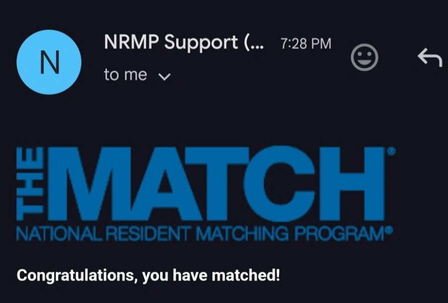 I got this email as well :) 
#MatchDay2024 #MATCHED #InternalMedicine #NRMP