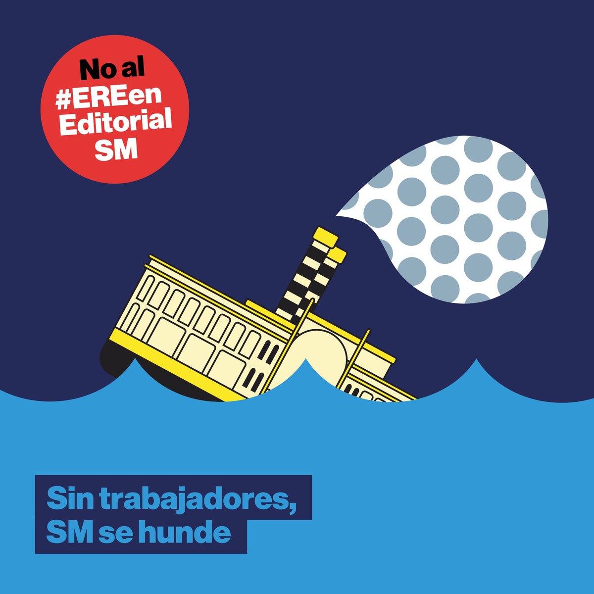 Sin trabajadores, el #barcodevapor se hunde... 

No al #EREenEditorialSM