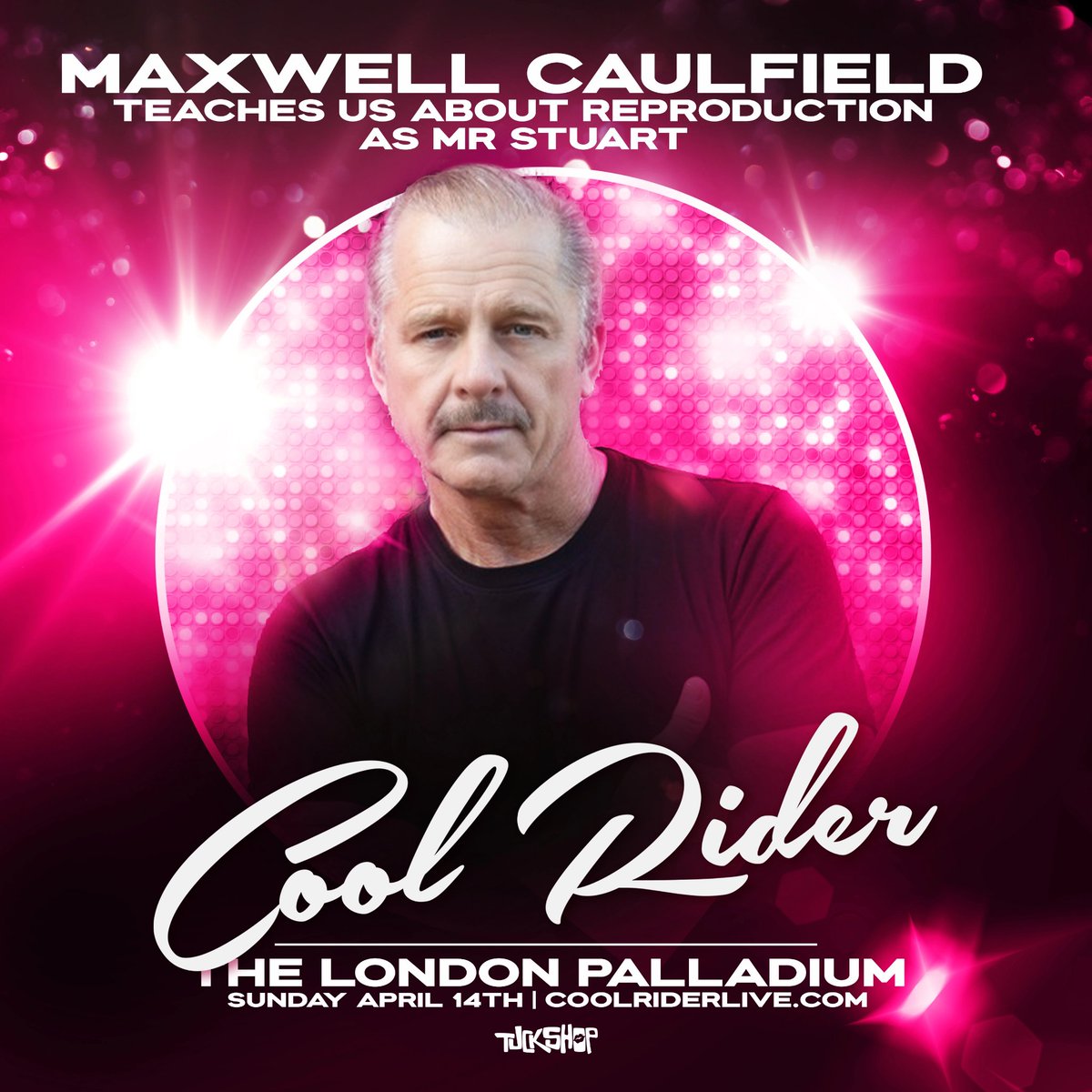 Cool Rider (@coolriderlive) on Twitter photo Grease 2 legend <a href="/maxcaulfield/">Maxwell Caulfield</a> goes BACK TO SCHOOL to teach us all about REPRODUCTION as Mr Stuart.
Will your 'stamen go berserk'? Find out Sunday 14th April at <a href="/LondonPalladium/">The London Palladium</a>
Book now at coolriderlive.com
#coolrider #grease2 Grease 2 legend <a href="/maxcaulfield/">Maxwell Caulfield</a> goes BACK TO SCHOOL to teach us all about REPRODUCTION as Mr Stuart.
Will your 'stamen go berserk'? Find out Sunday 14th April at <a href="/LondonPalladium/">The London Palladium</a>
Book now at coolriderlive.com
#coolrider #grease2